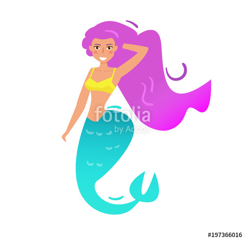 500x489 Mermaid. Vector. Cartoon. Stock Image And Royalty Free Vector