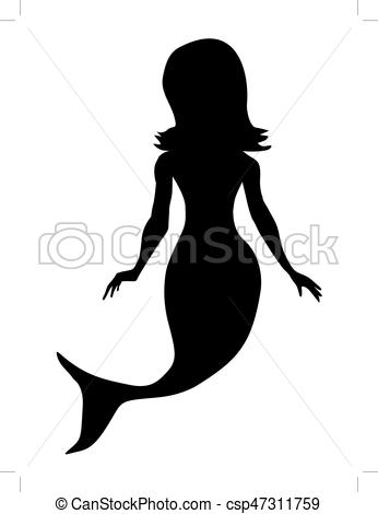 346x470 Silhouette Of Mermaid.