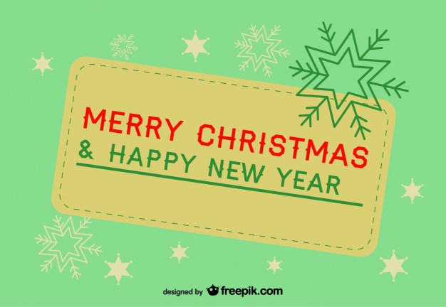 626x432 Retro Banner Of Merry Christmas And A Happy New Year Vector Free