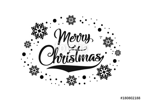 500x354 Merry Christmas Text Isolated On White. Stock Image And Royalty