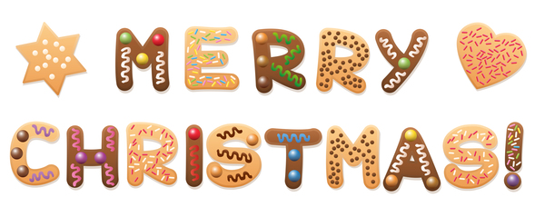 600x239 Merry Christmas Cookies Text Design Vector Free Download
