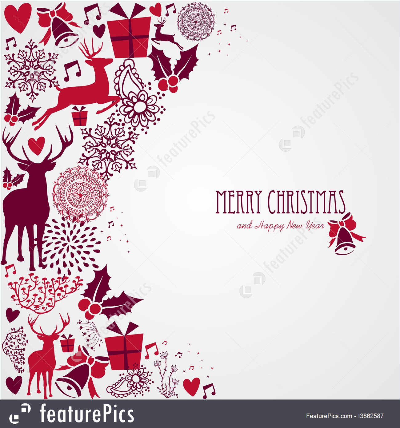 1300x1392 Christmas Text And Vintage Elements Vector File