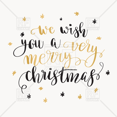 400x400 Holiday Poster With Inscription We Wish You A Very Merry