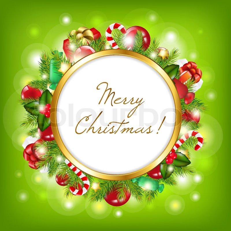 800x800 Merry Christmas, Vector Illustration Stock Vector Colourbox