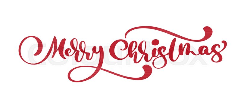 800x360 Merry Christmas Vector Text Calligraphic Lettering Design Card