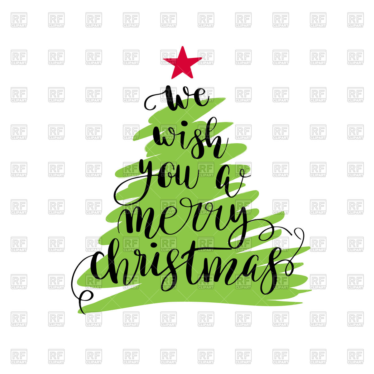 1200x1200 Christmas Tree With Lettering We Wish You A Merry Christmas