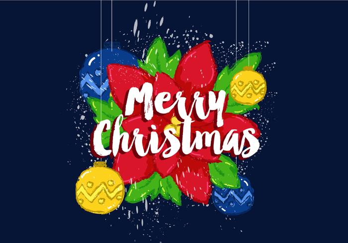 700x490 Free Merry Christmas Vector Poster
