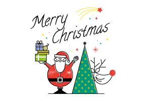 286x200 Merry Christmas Card Free Vector Art