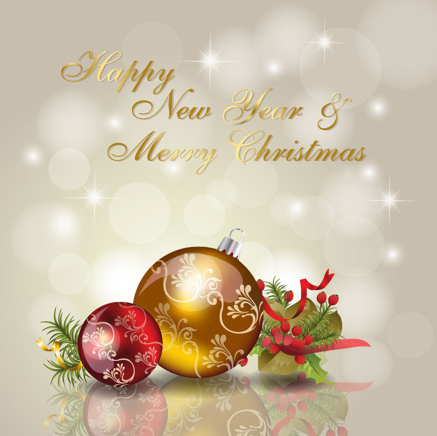 861x860 Merry Christmas Card Vector 2 Vector Sources