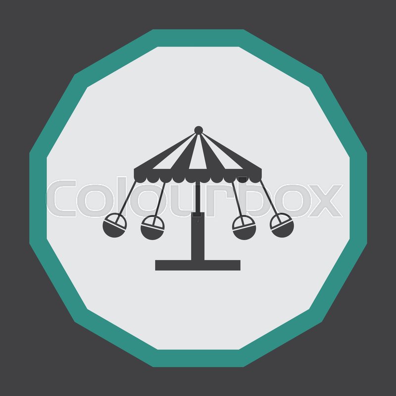 800x800 Merry Go Round Vector Icon. Carousel Sign. Circus Symbol Stock