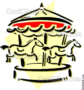 280x300 Merry Go Round Vector Clip Art
