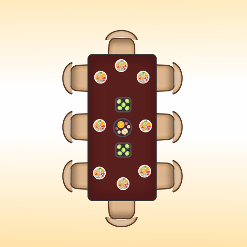 500x500 Vector Gratis De Mobiliario 2d De Arquitectura Mesa De Comedor 3