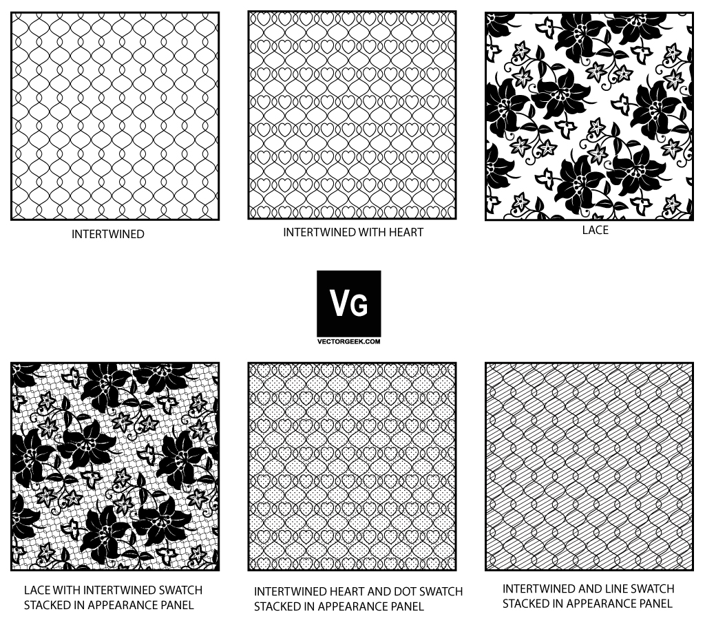 1024x908 Lace And Mesh Pattern Swatch By Vectorgeek