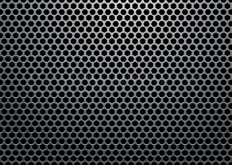 800x569 Silver Metal Background With Hexagon Holes And Light Reflection