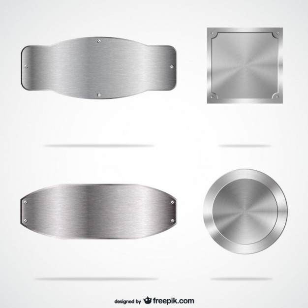 626x626 Metal Plates Vector Free Download