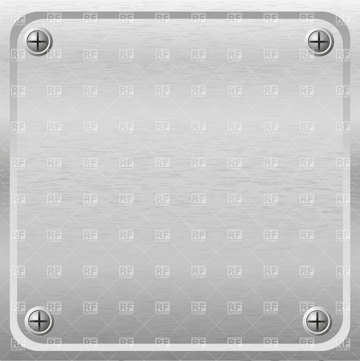 1197x1200 Screwed On Metal Textured Plate Vector Image Vector Artwork Of