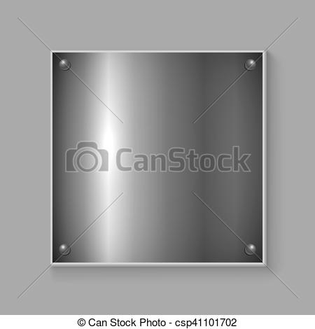 450x470 Square Metal Plate Industrial Vector Background.