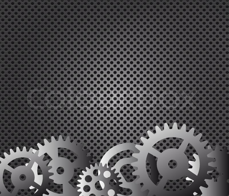 800x686 Metal Background And Gears Vector Illustration Stock Vector