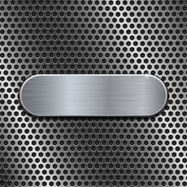 600x600 Metal Banner With Perforated Background Vector 02 Free Download