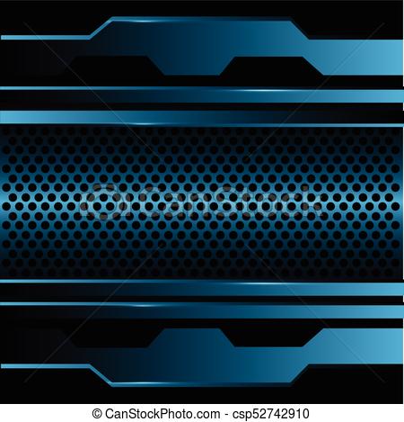 450x469 Abstract Blue Circle Mesh Metal In Black Design Modern Futuristic