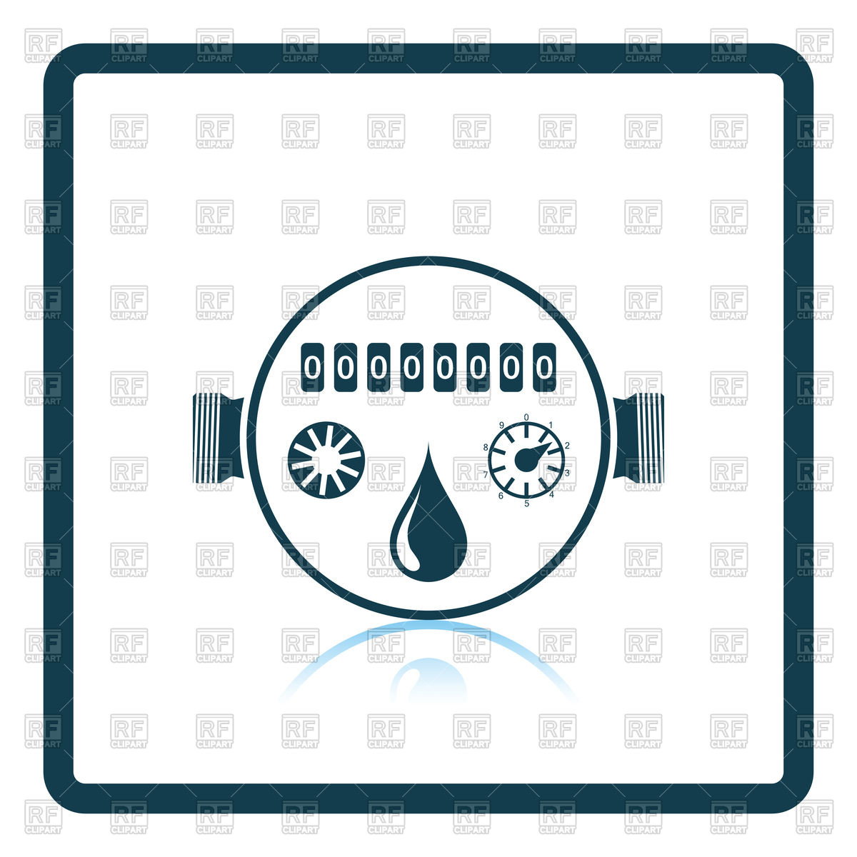 1200x1200 Water Meter Icon Vector Image Vector Artwork Of Signs, Symbols
