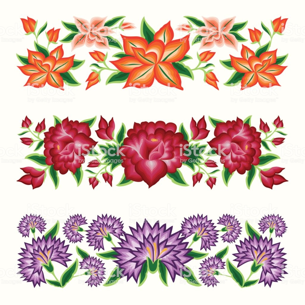 1024x1024 Collection Of Mexican Flowers Clipart Border High Quality