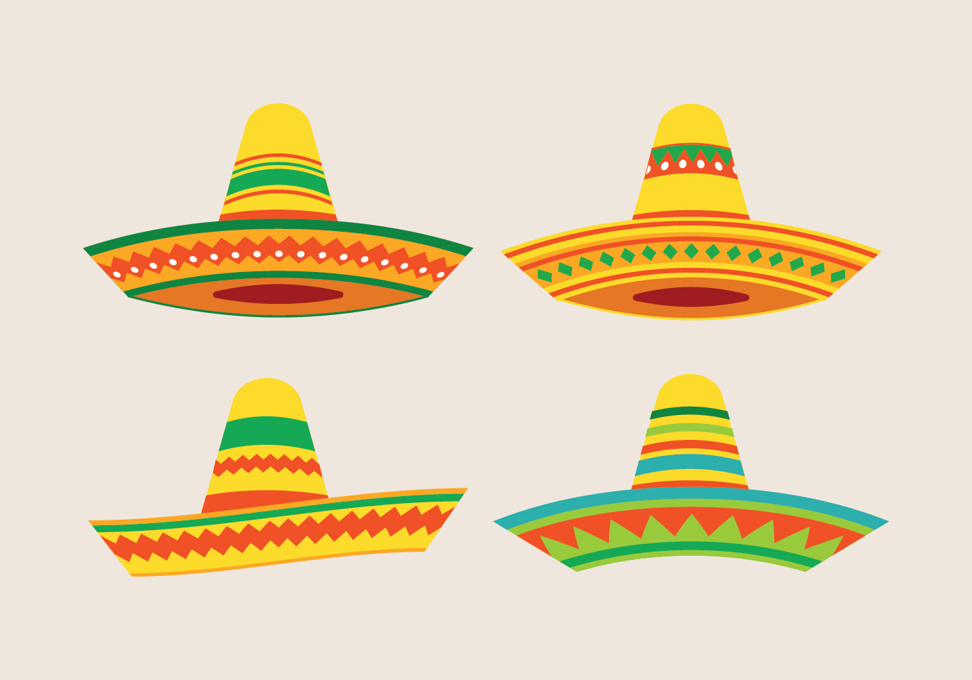 1400x980 Mexican Hat Free Vector Art