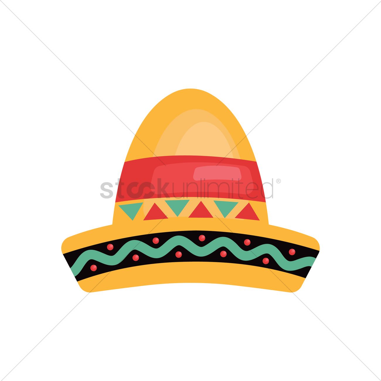 1300x1300 Mexican Hat Vector Image