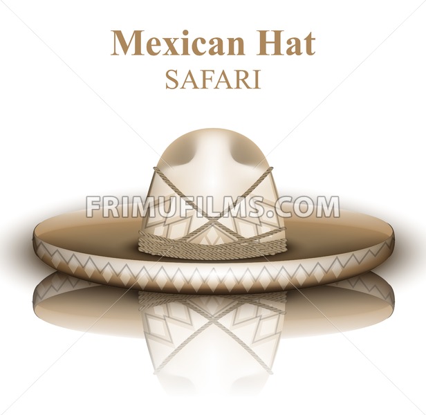 616x600 Mexican Hat Vector Realistic. Detailed 3d Illustration Frimufilms