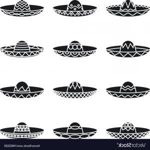 300x300 Set Of Mexican Sombrero Hat Vector Rongholland
