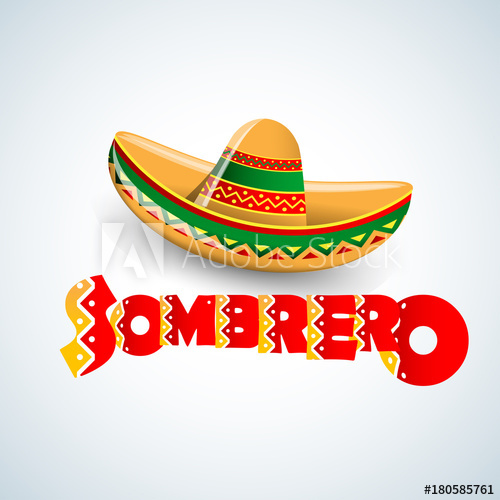 500x500 Sombrero Hat Vector Illustration. Mexican Hat On White Background