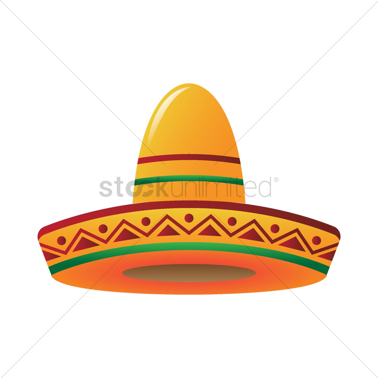 1300x1300 Sombrero Hat Vector Image