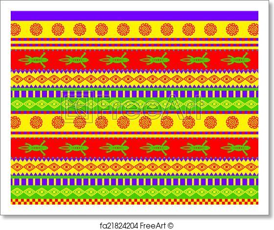 560x470 Free Art Print Of Mexican Pattern. Vivid Traditional Mexican Style