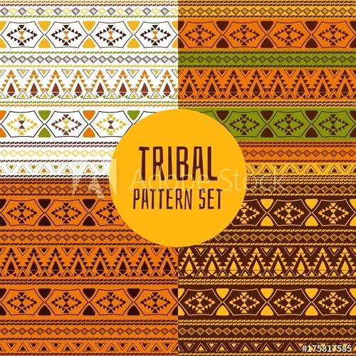 500x500 Mexican Pattern Wallpaper Set Of Tribal Pattern Vector Seamless