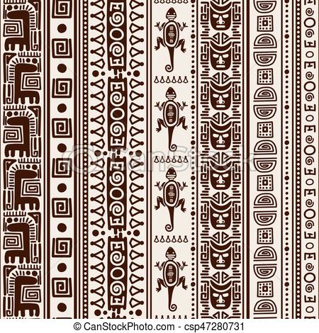 450x470 Mexican Indian Seamless Pattern. Vector Native American Folk Texture.