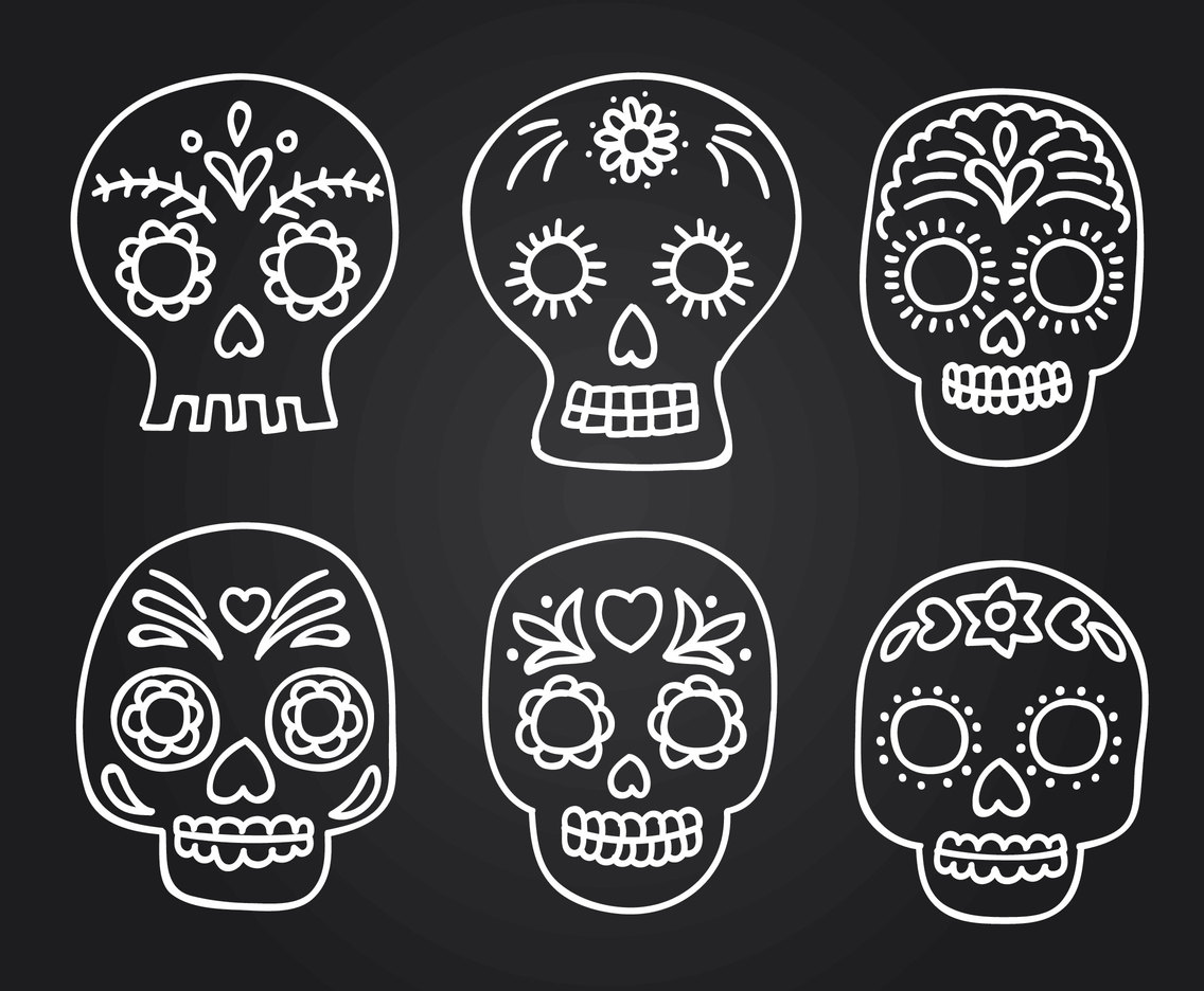 1136x936 Hand Drawn Mexican Skull Vector Vector Art Amp Graphics