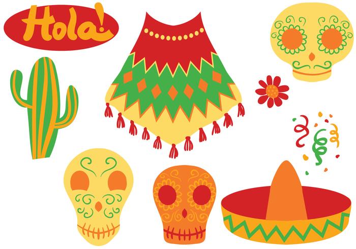 700x490 Free Colorful Mexican Vectors