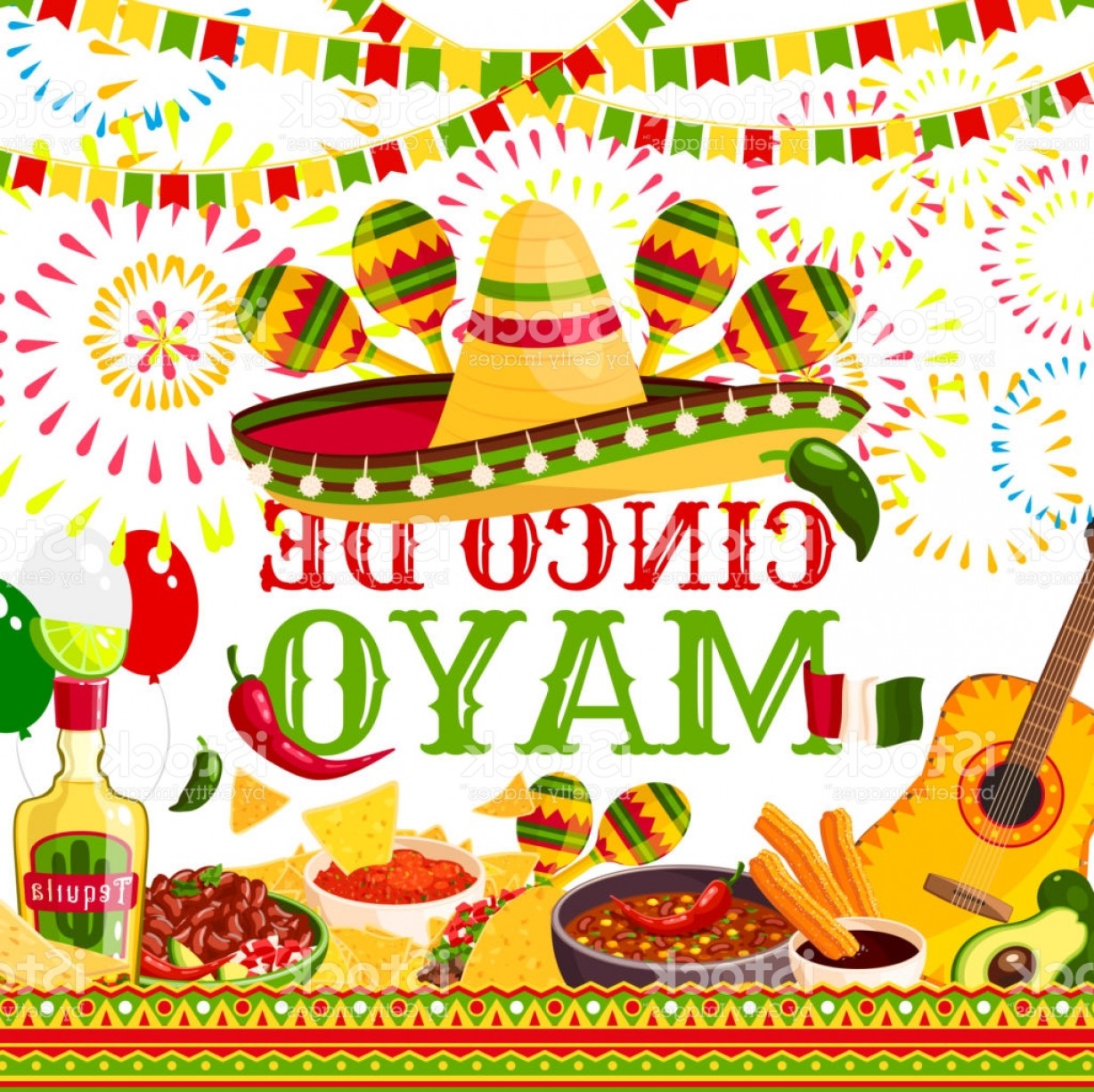 1228x1226 Cinco De Mayo Fiesta Mexican Vector Greeting Card Gm Createmepink