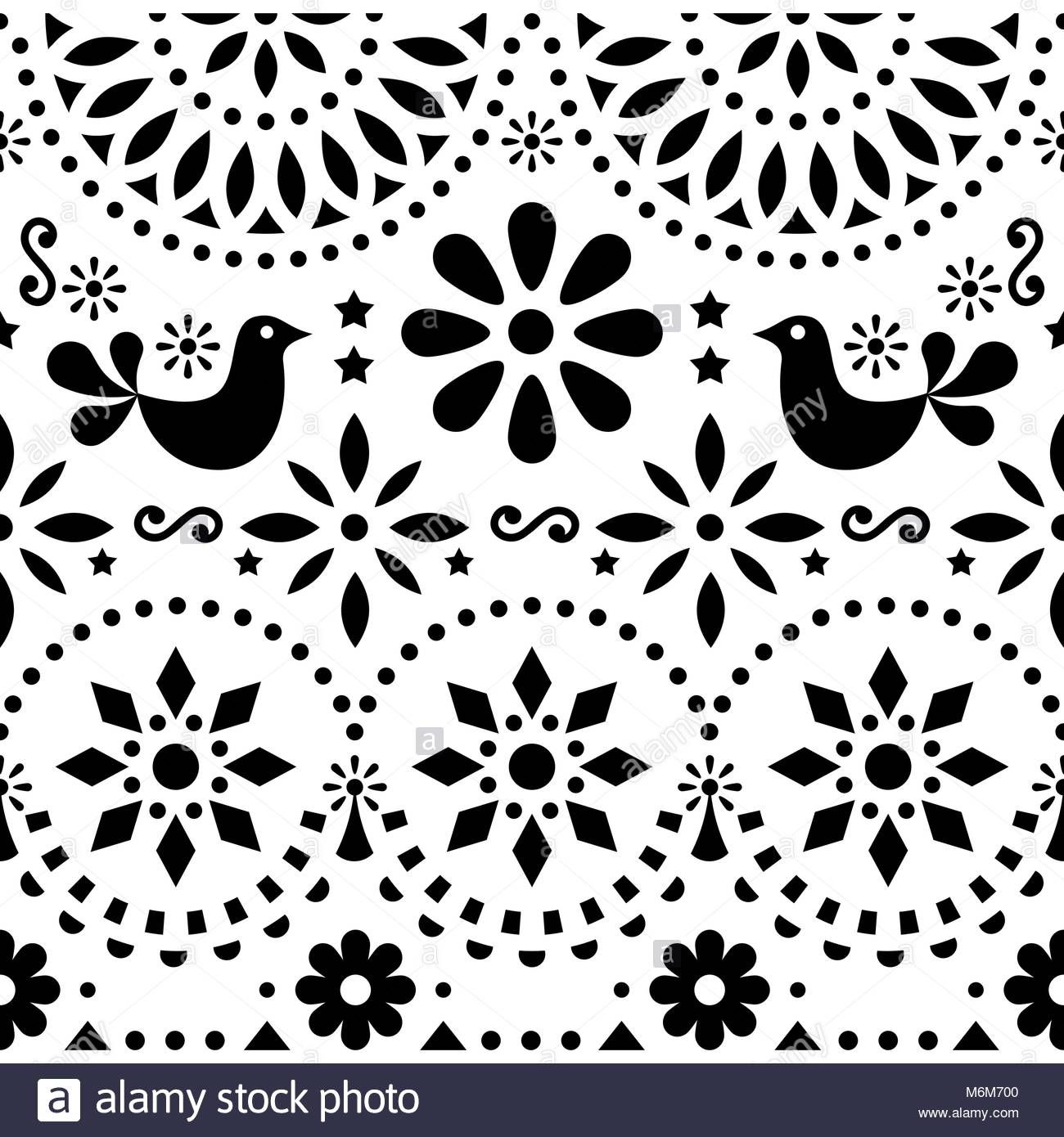 1300x1390 Arte Mexicano Vector Sin Fisuras Con Y