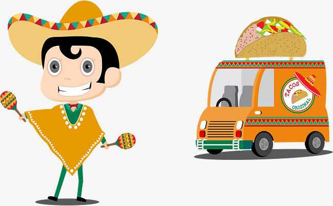 650x402 Mexican Style Snacks, Vector Material, Folk Custom, Mexican Style