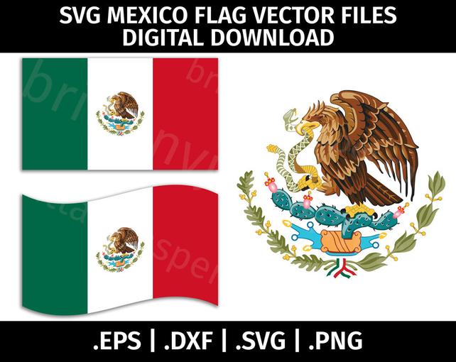 642x510 Mexico Flag Svg Vector Clip Art Cut Files For Cricut Etsy