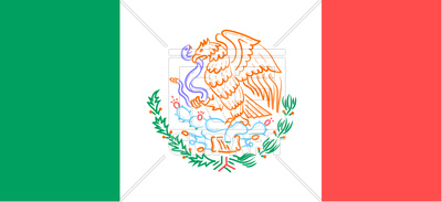 400x183 Mexico Flag With Eagle Vector Image Vector Artwork Of Flags