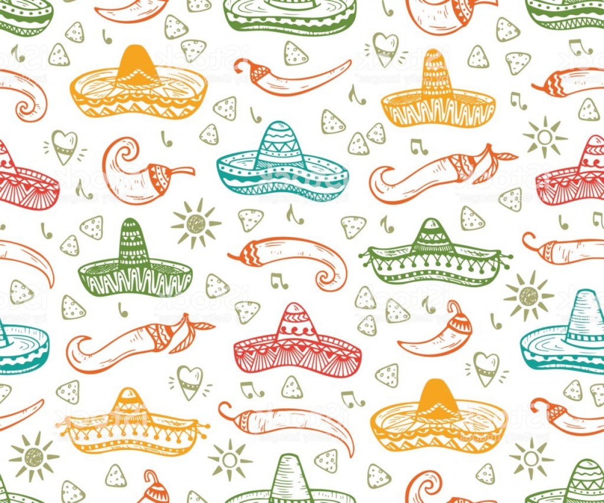 1228x1023 Mexican Seamless Patterns Mexico Vector Background Hand Drawn