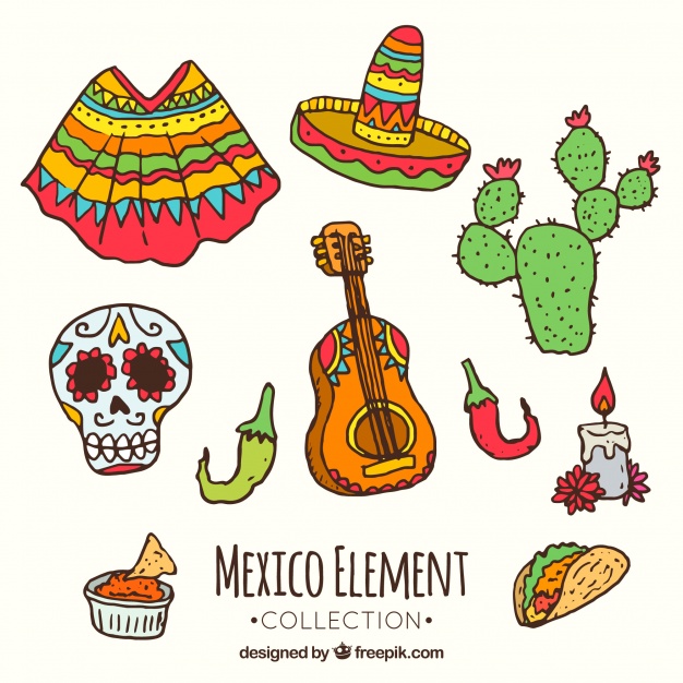 626x626 Colorful Mexico Element Collection Vector Free Download