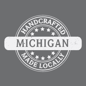 288x288 Made In Michigan Logo. Vector Stamp Style. Royalty Free Art.