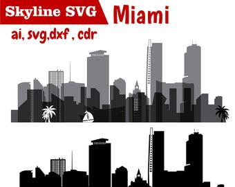 340x270 Miami Skyline Etsy