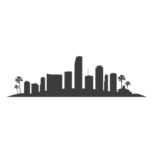 512x512 Miami Skyline Silhouette