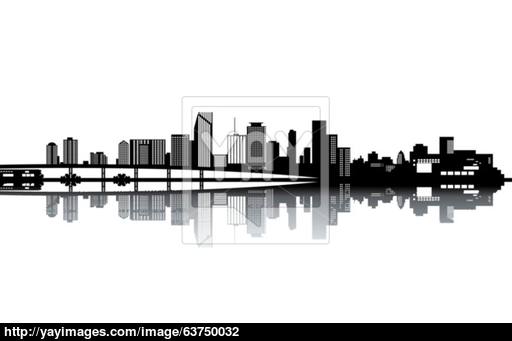 512x341 Miami Skyline Vector