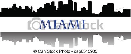 450x185 Miami Clipart City Skyline