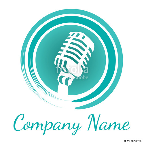 500x500 Microphone Logo Vector Stock Image And Royalty Free Vector Files